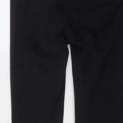 Topshop Womens Black Cotton Skinny Jeans Size 28 in L26 in Regular Button