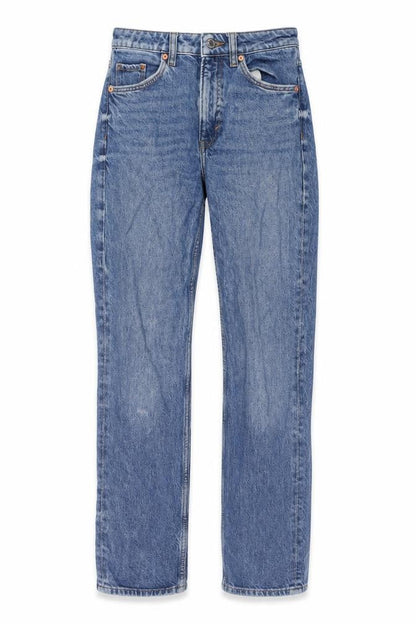 Womens UK Size 4 H&M Slim Fit Straight Blue Jeans