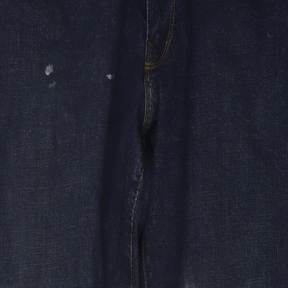 Gap Mens Blue Cotton Straight Jeans Size 36 in L34 in Regular Button