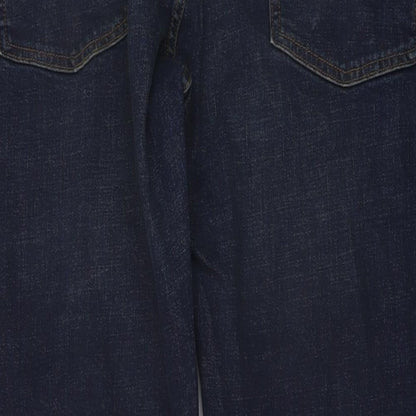 Gap Mens Blue Cotton Straight Jeans Size 36 in L34 in Regular Button