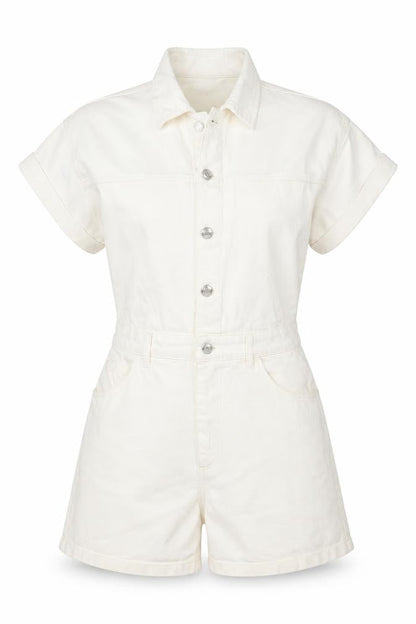 Womens UK Size S Zara One-Piece Ivory Playsuit
