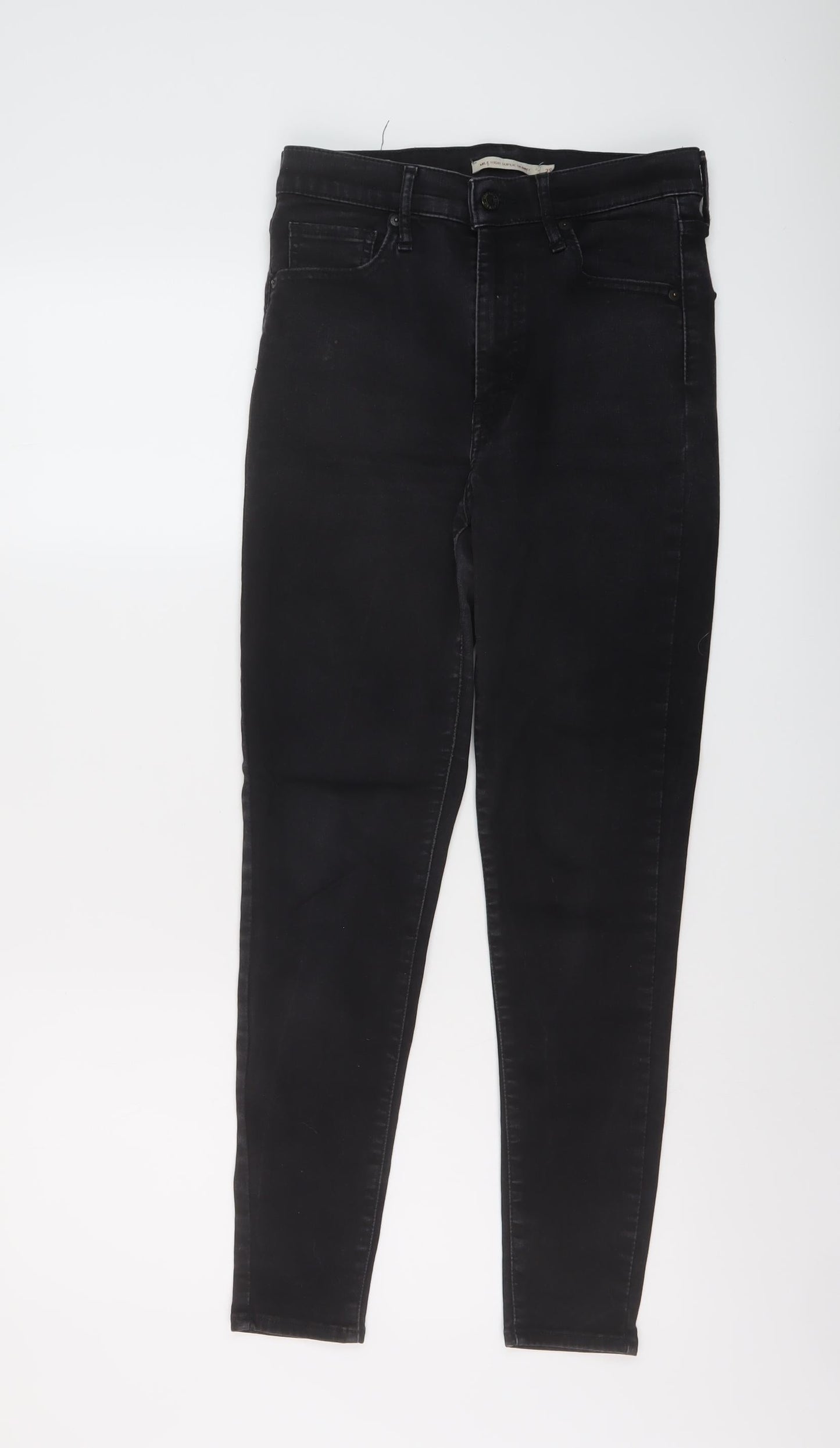 Levi's Womens Black Cotton Skinny Jeans Size 28 in L32 in Regular Button