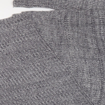 Lifestyle Womens Grey Round Neck Viscose Pullover Jumper Size 14