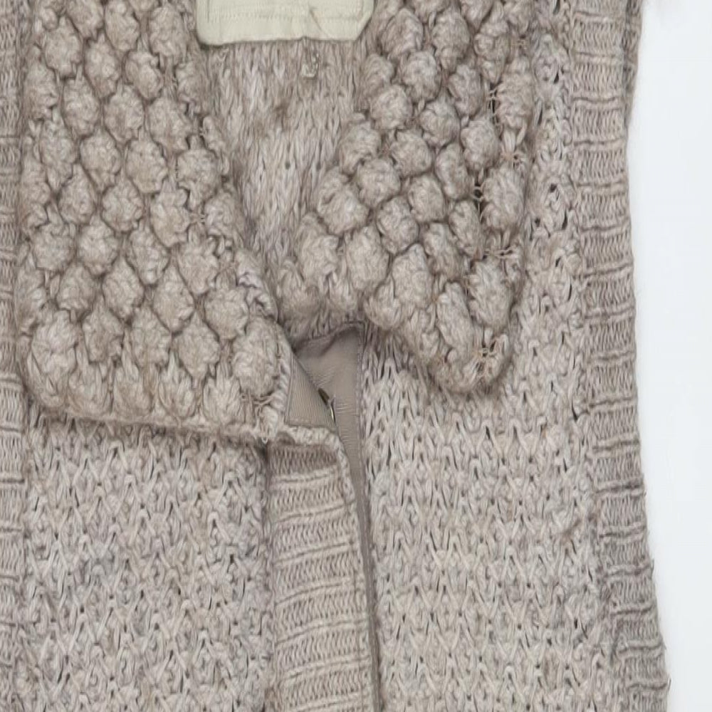 Womens UK Size 12 River Island Beige Cardigan Jumper