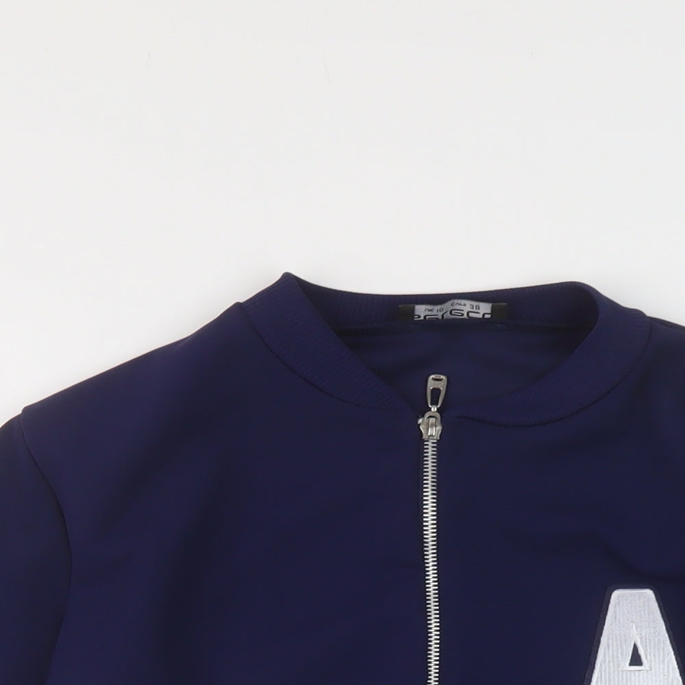 Womens UK Size 10 Select Blue Bomber Jacket