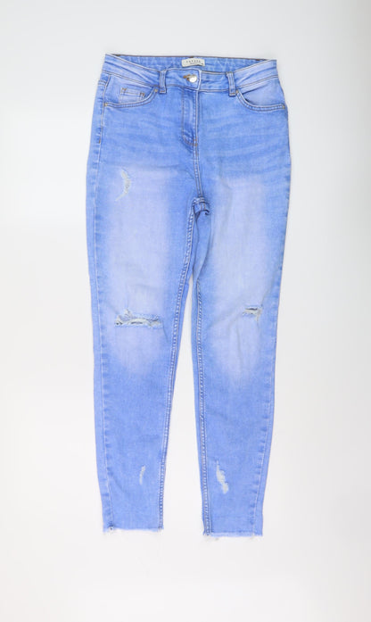 Womens UK Size 10 Papaya Regular Fit Skinny Blue Jeans