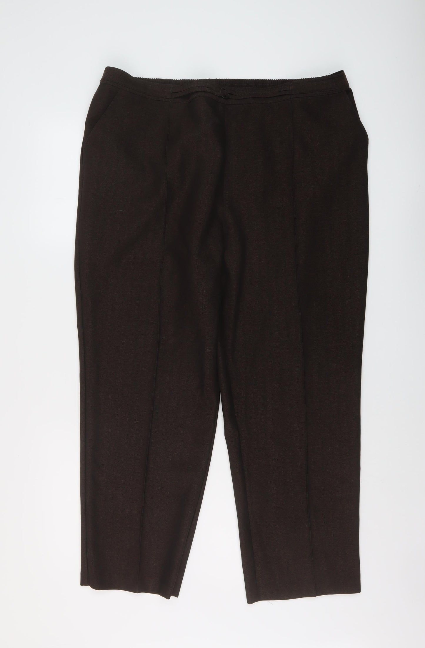Womens UK Size 10 Marks and Spencer Regular Fit  Brown Trousers