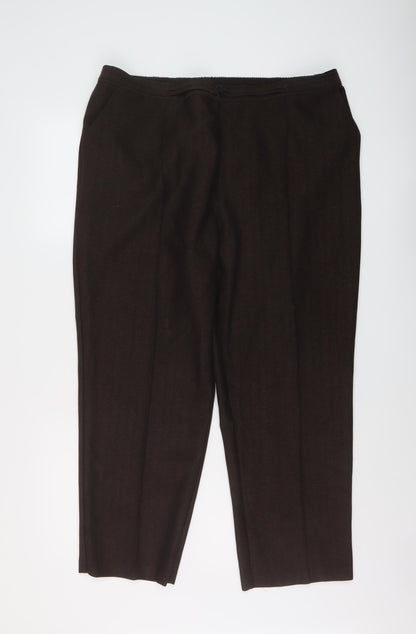 Womens UK Size 10 Marks and Spencer Regular Fit  Brown Trousers