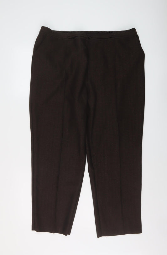 Womens UK Size 10 Marks and Spencer Regular Fit  Brown Trousers