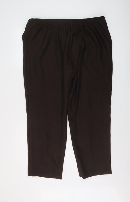 Womens UK Size 10 Marks and Spencer Regular Fit  Brown Trousers
