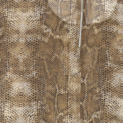 Wallis Womens Brown Animal Print Polyester Basic T-Shirt Size M Round Neck