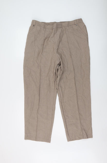 Womens UK Size 18 Marks and Spencer Regular Fit  Beige Trousers