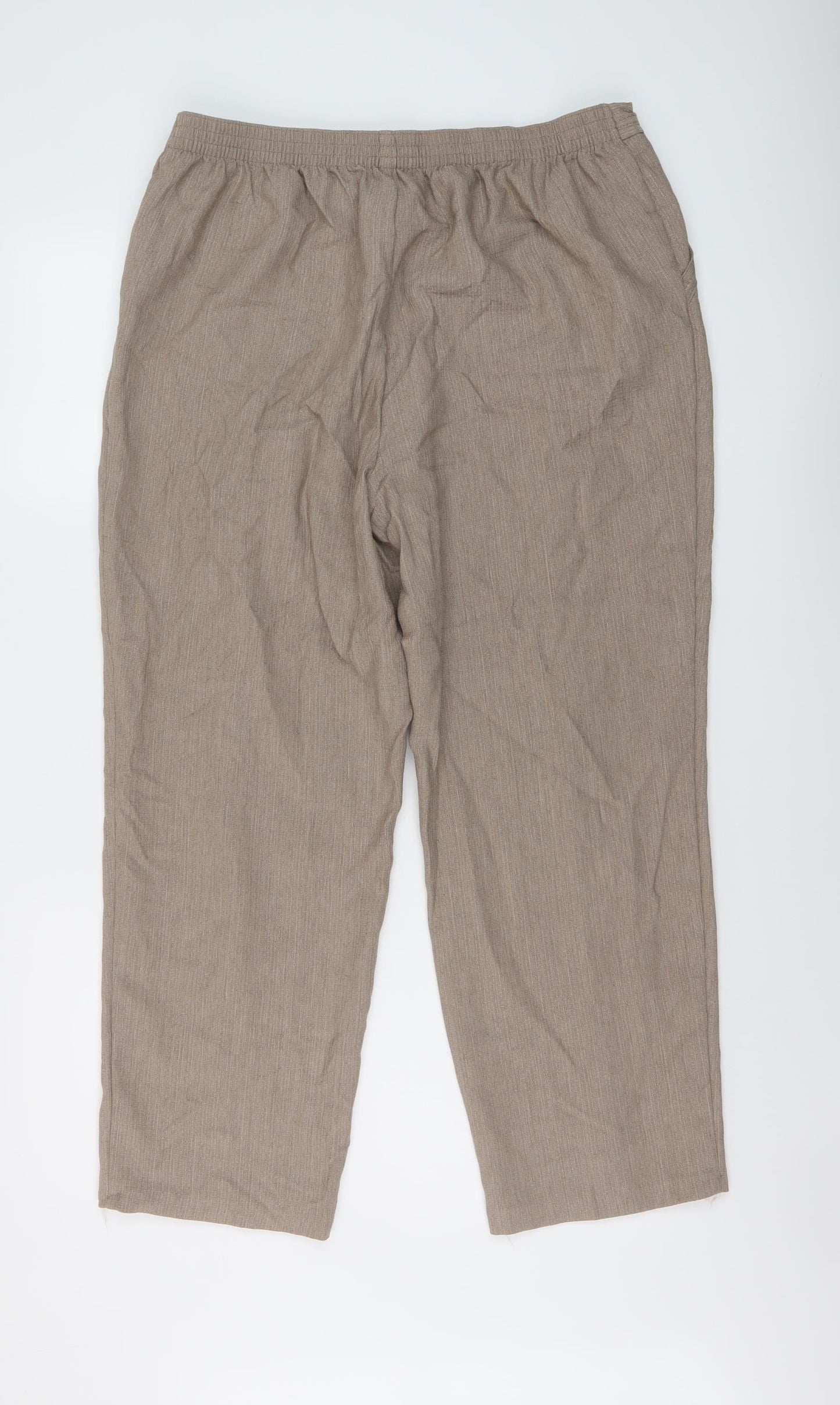 Womens UK Size 18 Marks and Spencer Regular Fit  Beige Trousers