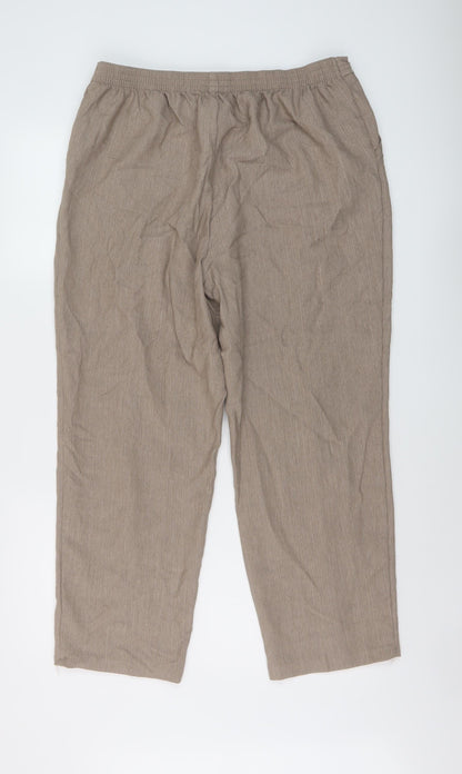 Womens UK Size 18 Marks and Spencer Regular Fit  Beige Trousers