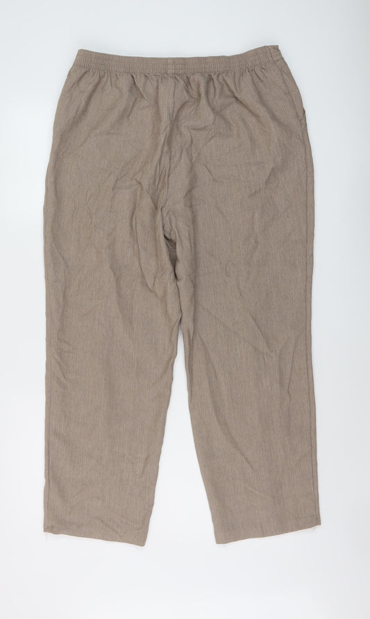 Womens UK Size 18 Marks and Spencer Regular Fit  Beige Trousers