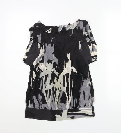 Womens UK Size 8 Warehouse Black Basic Blouse