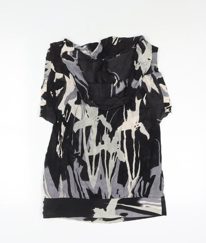 Womens UK Size 8 Warehouse Black Basic Blouse