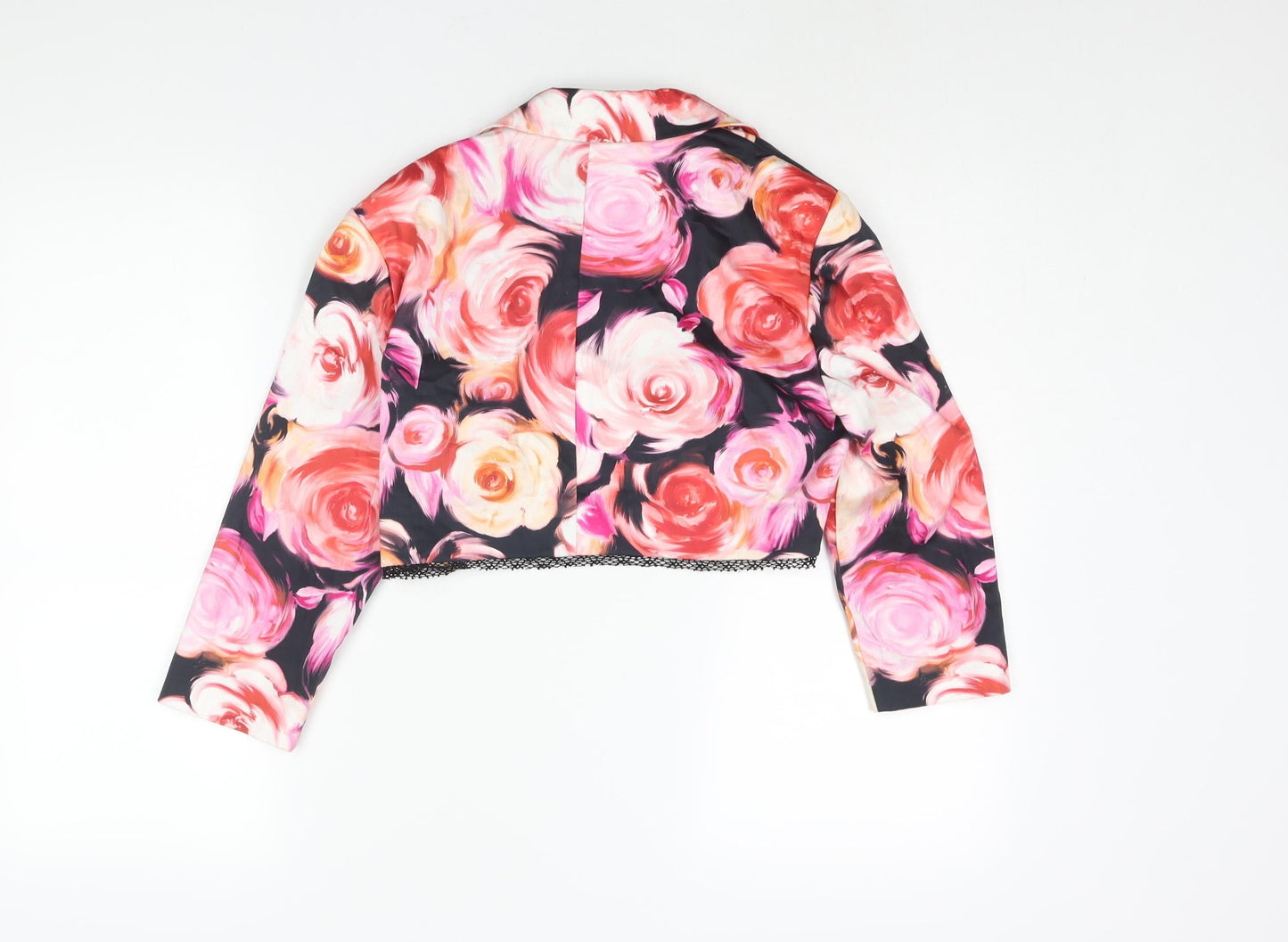 Vera Mont Womens Multicoloured Floral Jacket Size 12 - Lace Trim