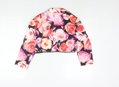 Vera Mont Womens Multicoloured Floral Jacket Size 12 - Lace Trim