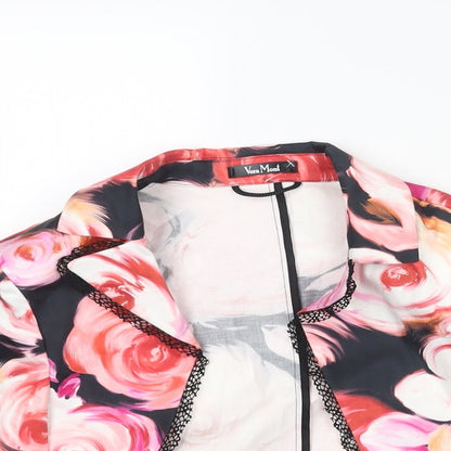 Vera Mont Womens Multicoloured Floral Jacket Size 12 - Lace Trim