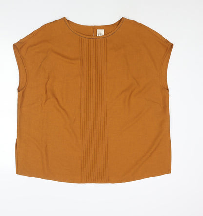 Womens UK Size 24 ELVI Orange Basic Blouse