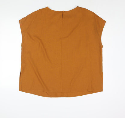 Womens UK Size 24 ELVI Orange Basic Blouse