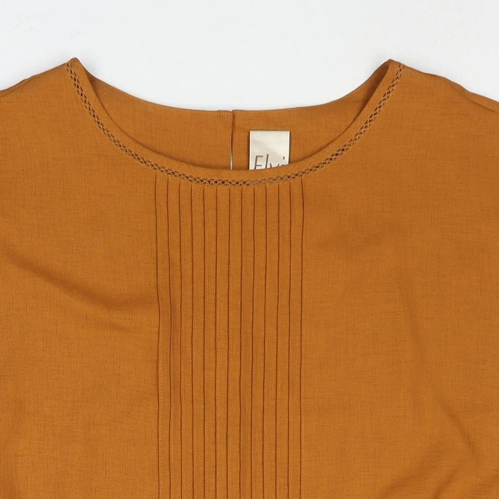 Womens UK Size 24 ELVI Orange Basic Blouse