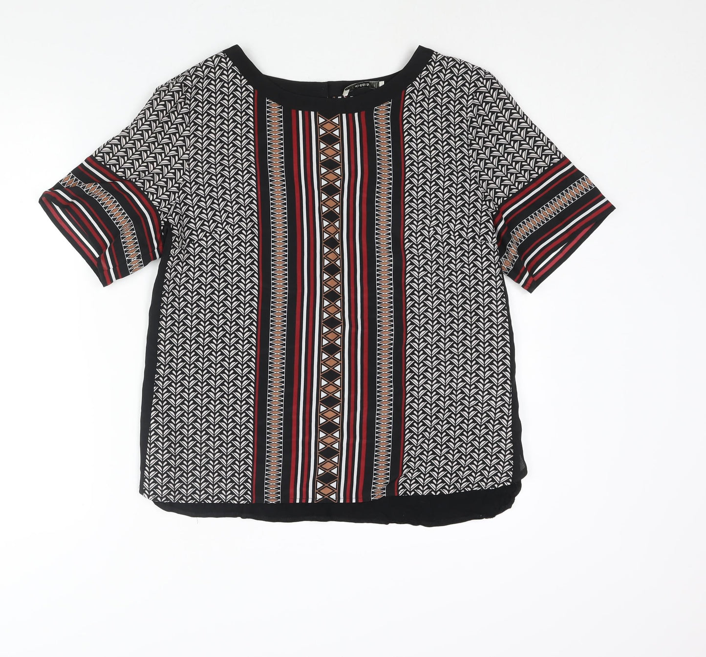 Womens UK Size L Oasis Black Basic Blouse