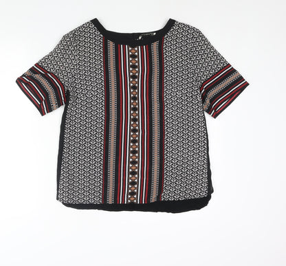 Womens UK Size L Oasis Black Basic Blouse