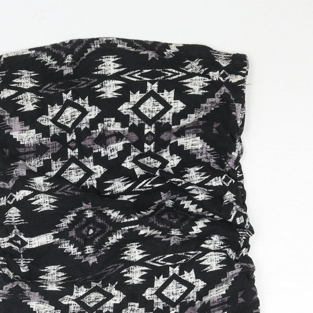 Womens UK Size M Dorothy Perkins Black Basic Blouse