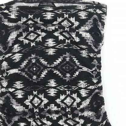 Womens UK Size M Dorothy Perkins Black Basic Blouse