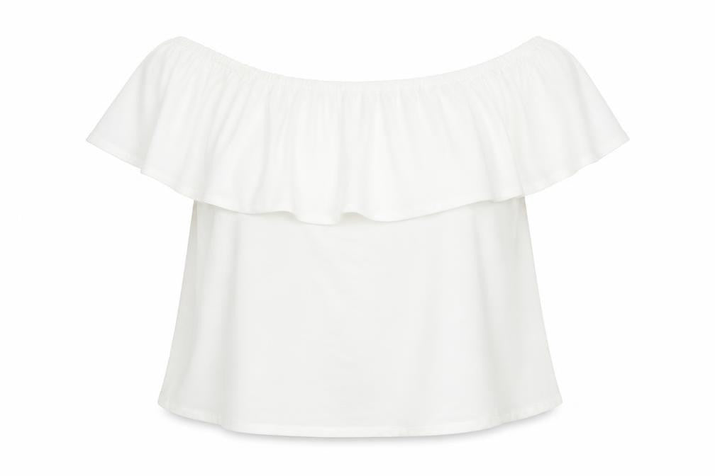 Womens UK Size S Stradivarius White Basic Blouse
