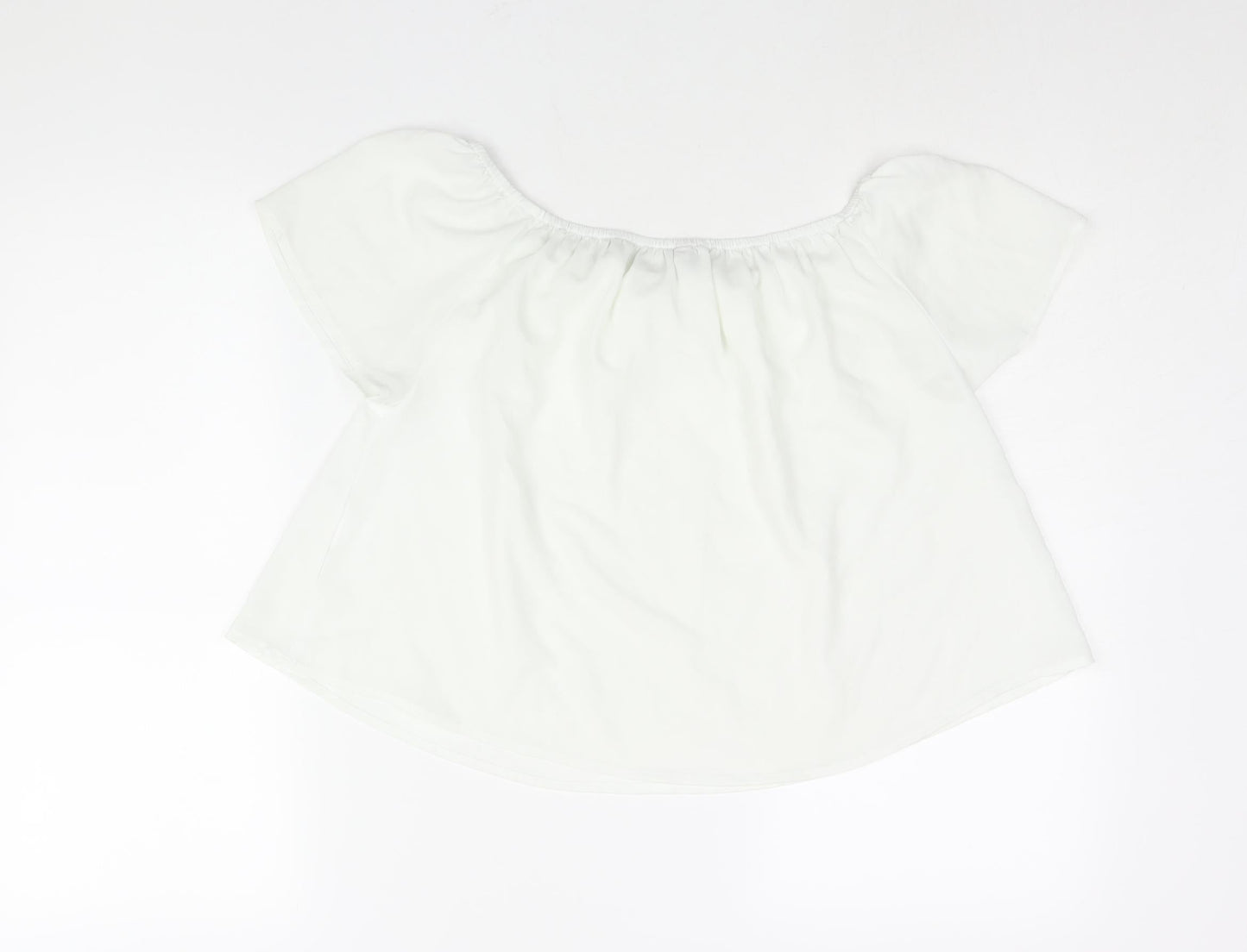 Womens UK Size S Stradivarius White Basic Blouse
