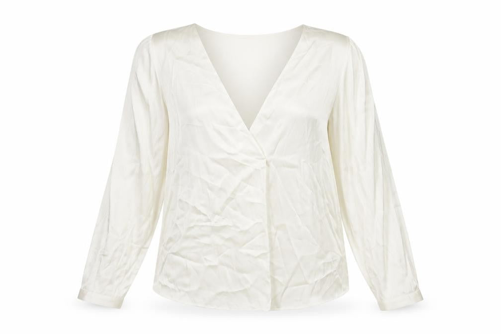 Womens UK Size 8 H&M Ivory Basic Blouse
