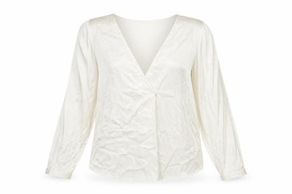 Womens UK Size 8 H&M Ivory Basic Blouse