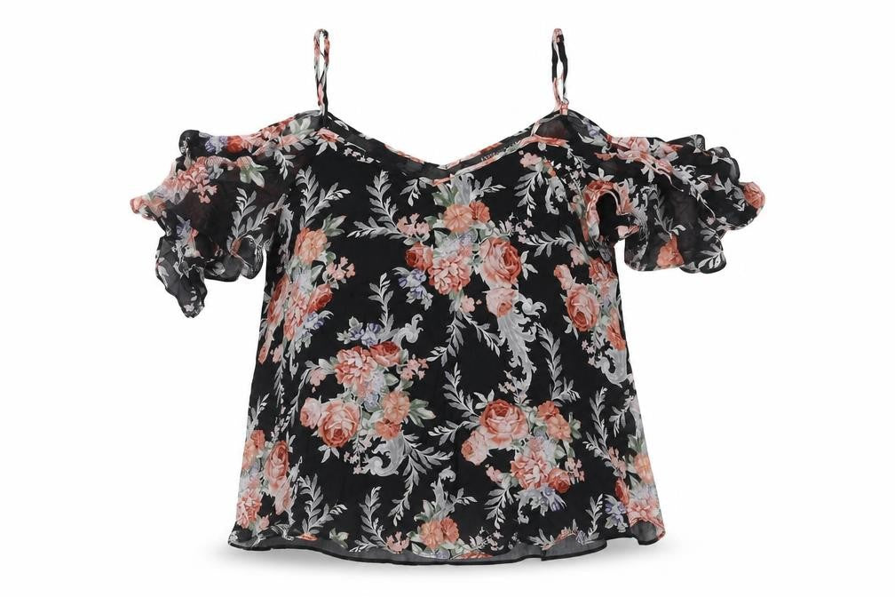 Womens UK Size 10 Forever New Black Basic Blouse