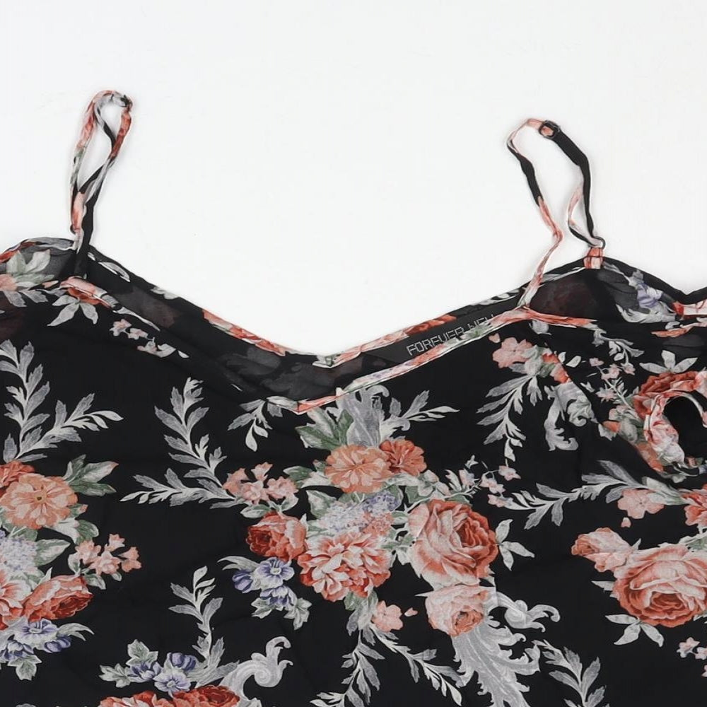 Womens UK Size 10 Forever New Black Basic Blouse