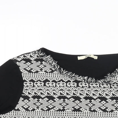 Womens UK Size L Oasis Black Basic Blouse