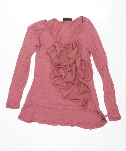 Womens UK Size 12 NEXT Pink Tunic Blouse