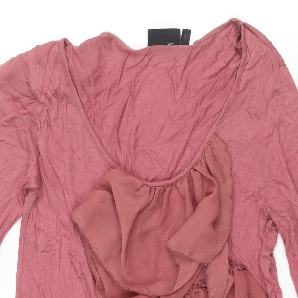 Womens UK Size 12 NEXT Pink Tunic Blouse