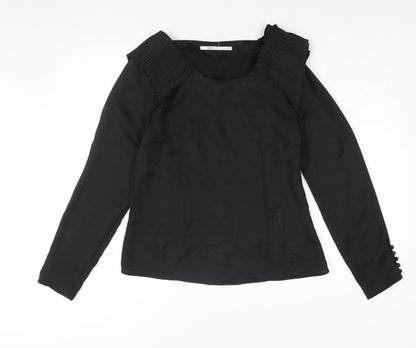 Womens UK Size 12 Part Two Black Basic Blouse