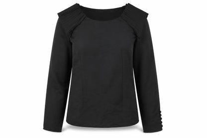 Womens UK Size 12 Part Two Black Basic Blouse