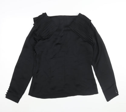 Womens UK Size 12 Part Two Black Basic Blouse