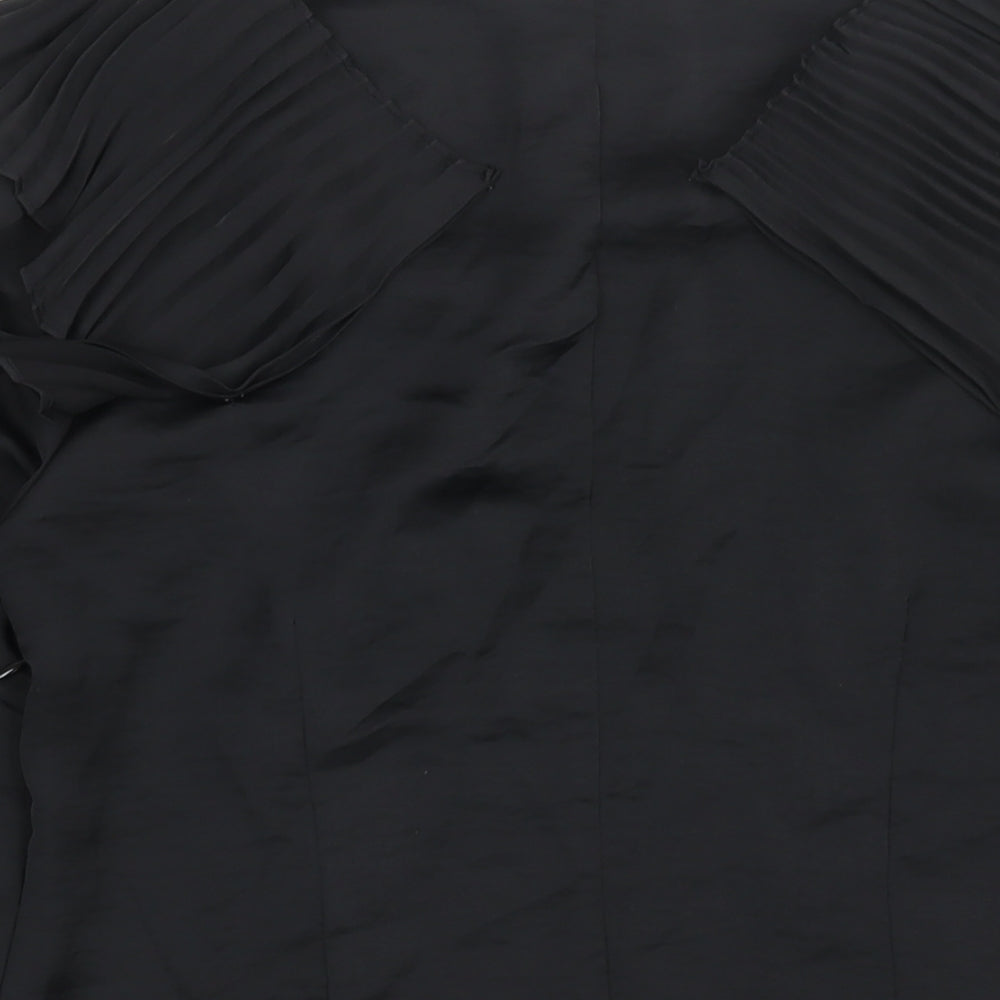 Womens UK Size 12 Part Two Black Basic Blouse