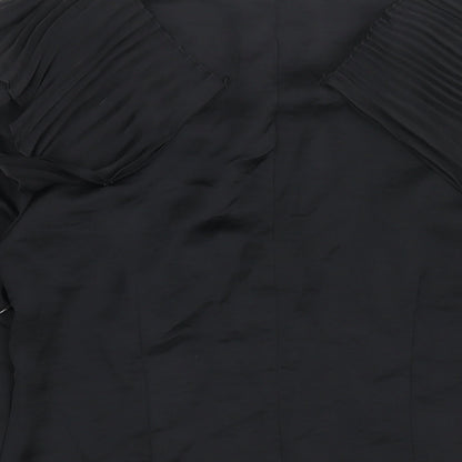Womens UK Size 12 Part Two Black Basic Blouse