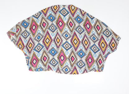 Womens UK Size 12 NEXT Multicoloured Kimono Blouse
