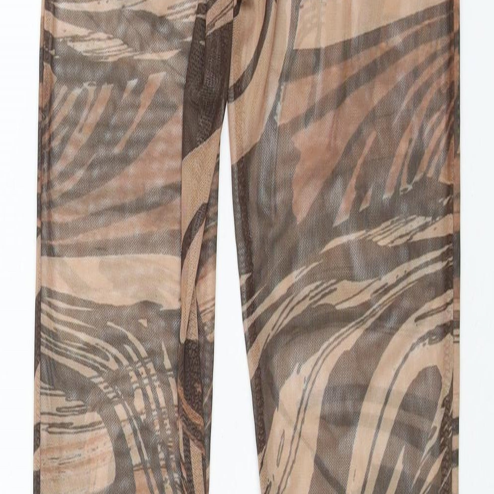 Womens UK Size 6 PRETTYLITTLETHING  Cropped Brown Leggings
