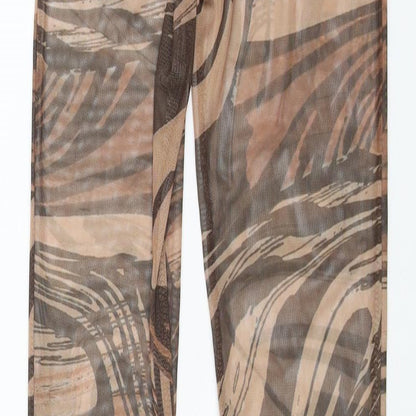 Womens UK Size 6 PRETTYLITTLETHING  Cropped Brown Leggings