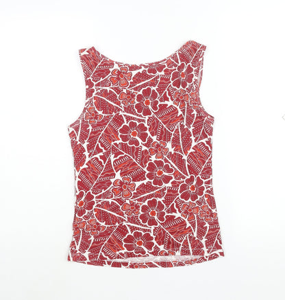Womens UK Size 10 Debenhams Red Basic Tank
