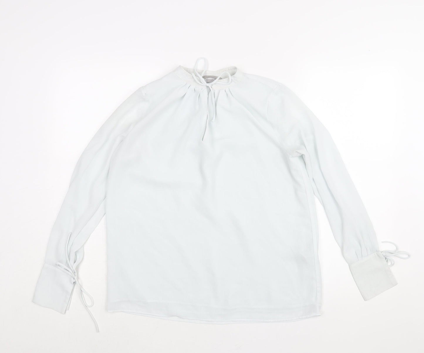 Womens UK Size XS H&M Blue Basic Blouse